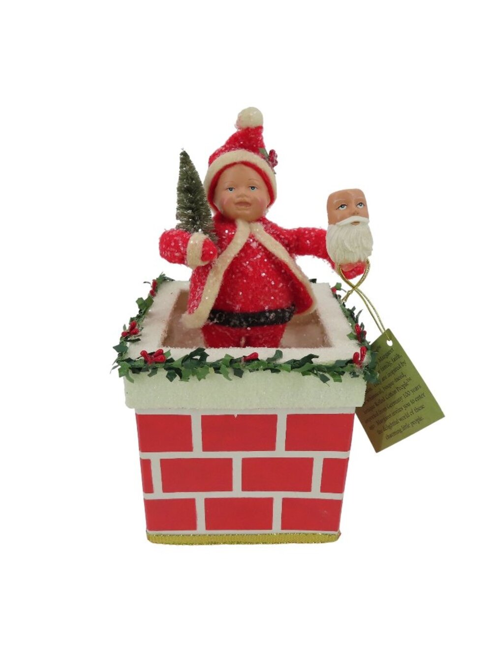 Bethany Lowe Maggies Memories Santa Claus Child Musical Chimney Christmas NEW